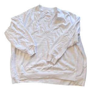 Aerie Women’s White V-Neck Sweatshirt